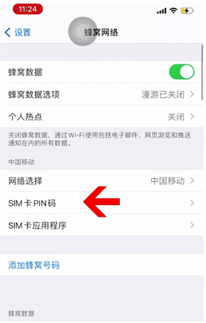 通川苹果14维修网分享如何给iPhone14的SIM卡设置密码 