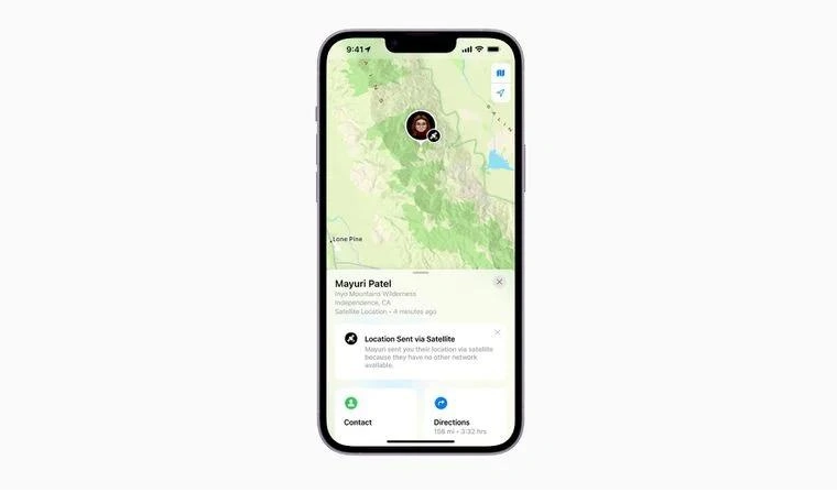 通川苹果14维修分享iPhone14系列中 FindMy功能通过卫星分享位置方法教程 