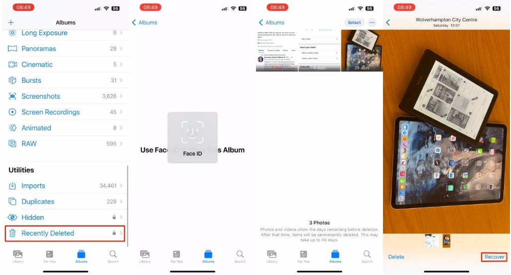 通川苹果14维修分享 iPhone14 上恢复已删除的照片 